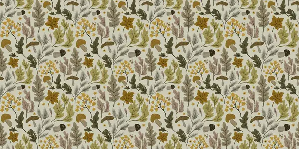 Güz Kış Şablonu Kapak, Bayrak ve Notlar için Arkaplan Çizimi. Sonbahar Estetik Arkaplanı. Bitki ve Çiçek Desenli Arkaplan. 