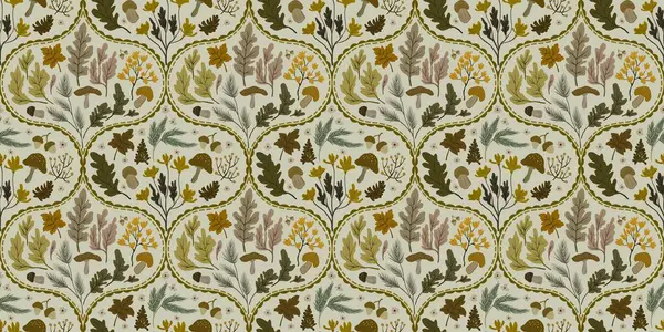 Güz Kış Şablonu Kapak, Bayrak ve Notlar için Arkaplan Çizimi. Sonbahar Estetik Arkaplanı. Bitki ve Çiçek Desenli Arkaplan. 