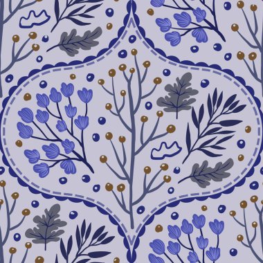 Güz Kış Şablonu Kapak, Bayrak ve Notlar için Arkaplan Çizimi. Sonbahar Estetik Arkaplanı. Bitki ve Çiçek Desenli Arkaplan. 