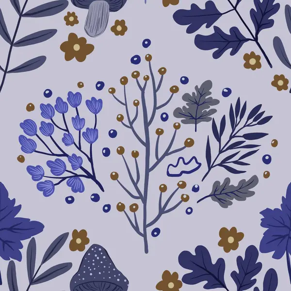 Güz Kış Şablonu Kapak, Bayrak ve Notlar için Arkaplan Çizimi. Sonbahar Estetik Arkaplanı. Bitki ve Çiçek Desenli Arkaplan. 