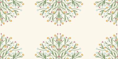 Kapak, Bayrak ve Notlar için Doğa Örnekleri Arka plan İllüstrasyonu. Sonbahar Estetik Arkaplanı. Bitki ve Çiçek Desenli Arkaplan.