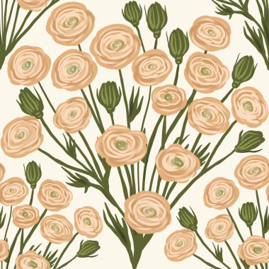 Kapak, Bayrak ve Notlar için Doğa Örnekleri Arka plan İllüstrasyonu. Sonbahar Estetik Arkaplanı. Bitki ve Çiçek Desenli Arkaplan.