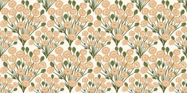 Kapak, Bayrak ve Notlar için Doğa Örnekleri Arka plan İllüstrasyonu. Sonbahar Estetik Arkaplanı. Bitki ve Çiçek Desenli Arkaplan.