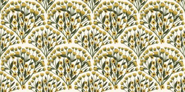 Kapak, Bayrak ve Notlar için Doğa Örnekleri Arka plan İllüstrasyonu. Sonbahar Estetik Arkaplanı. Bitki ve Çiçek Desenli Arkaplan.