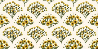 Kapak, Bayrak ve Notlar için Doğa Örnekleri Arka plan İllüstrasyonu. Sonbahar Estetik Arkaplanı. Bitki ve Çiçek Desenli Arkaplan.