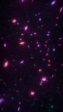 Canlandırılmış kozmos animasyon yıldızları canlandırılmış evren soyut arkaplan renkli grafikler