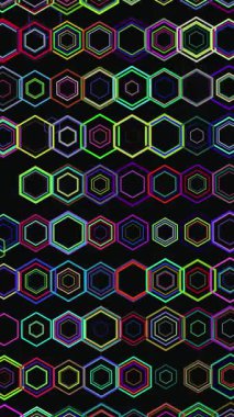 Soyut 3d geometrik arkaplan. Geometrik yüzey hareket halinde Soyut Arkaplan Renkli Grafikler