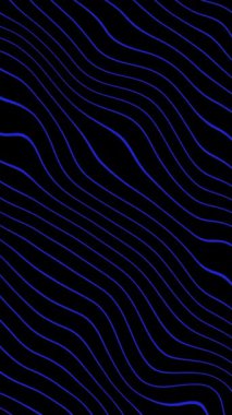 Siyah arkaplan üzerinde soyut ince mavi dalgalı çizgi. düz animasyon hareketli arkaplan Soyut Arkaplan Renkli Grafikler