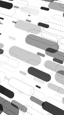  4K Renksiz Geometrik Desenler (Döngü) Soyut Arkaplan Renkli Grafikleri