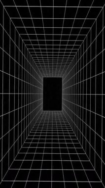 Kablo çerçevesi Geometrik Izgara Canlandırması soyut siyah arkaplan