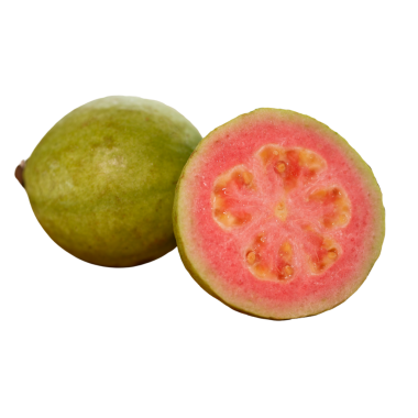 Guava meyvesi izole edilmiş şeffaf arkaplan