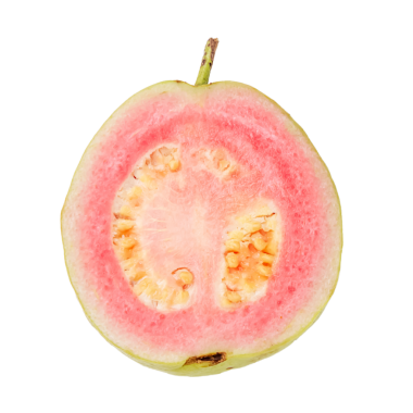 Guava meyvesi izole edilmiş şeffaf arkaplan