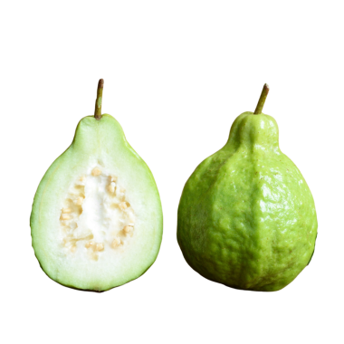 Guava meyvesi izole edilmiş şeffaf arkaplan