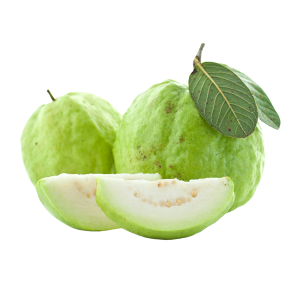 Guava meyvesi izole edilmiş şeffaf arkaplan