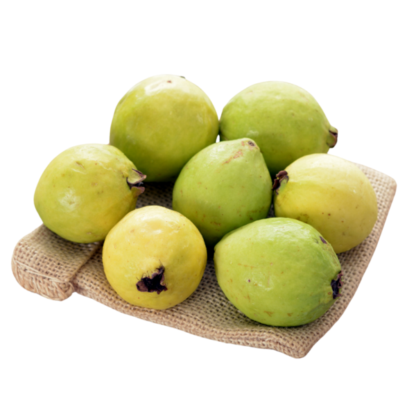 Guava meyvesi izole edilmiş şeffaf arkaplan