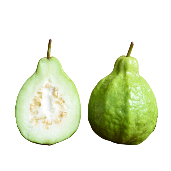 Guava meyvesi izole edilmiş şeffaf arkaplan