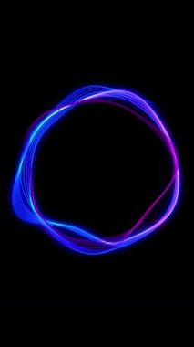 Yapay zeka çemberi dalga animasyon çizgileri soyut canlı şekilli sanal yardımcı teknoloji videosu