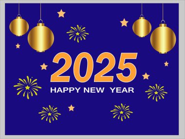 Mutlu yıllar 2025 afiş tasarımı.