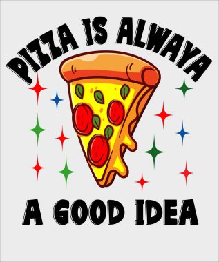 Pizza günü t-shirt tasarımı.