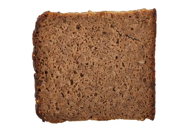 Bir dilim doyurucu kahverengi ekmek kırsal bir kabuk ve yumuşak bir iç mekan sergiliyor. Sandviç ya da tereyağlı yemek için idealdir. Sağlıklı maddeleri ön plana çıkarır..