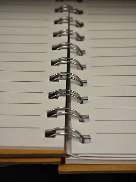 Boş bir defter, ahşap bir masanın üzerinde görünür bir şekilde duruyor. Boş sayfalar, sakin bir öğleden sonra düşüncelerini ve planlarını yazmak için mükemmel olan yazma ya da çizmeyi davet eder..
