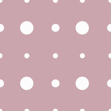 Soyut, geometrik arkaplan, kusursuz desen. Aydınlık bir arkaplanda farklı boyutlarda beyaz benekli izler. Herhangi bir yüzey ve ağ için kusursuz vektör deseni.