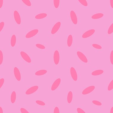 Vektör geometrik kusursuz desen. Modern kusursuz vektör deseni. Pembe tonlarda oval parmak izleri. Basit soyut arkaplan. Modern tekstil arka plan tasarımı
