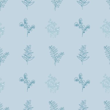 Yaz botanik deseni. Kozmetik ve tıbbi bitkilerde pürüzsüz desenler var. Pelinotu, kiremit çiçekleri, kalendula, celandin. Vektör el çizimi resimleme