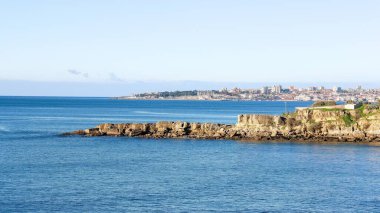 İsrail 'in kuzeyinde deniz manzarası ve Akdeniz kıyıları