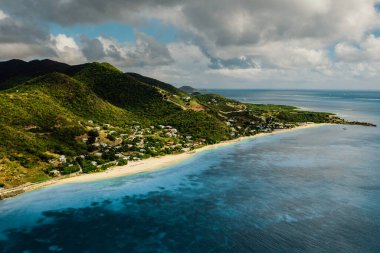 Göz kamaştırıcı hava manzarası, Karayipler 'de tatil köyünde, Saint Kitts