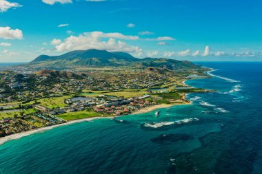 Karayipler, St. Kitts ve Nevis 'te tatil köyü.