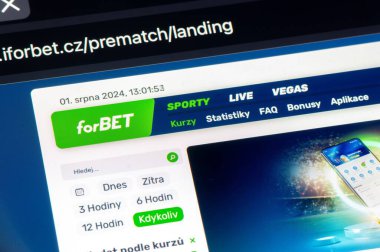 OSTRAVA, CZECH REPUBLIC - 1 AĞUSTOS 2024: ForBet bahis şirketinin web sitesi