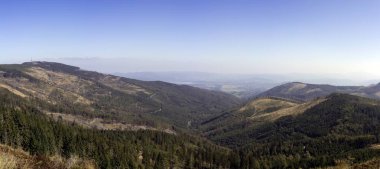 Beskid Slaski 'de Polonya' daki manzara manzarası
