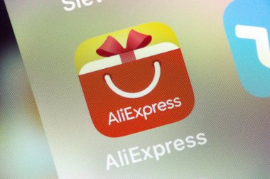 OSTRAVA, CZECHIA - 27 Temmuz 2024: Çin 'den satın almak için Çin AliExpress mobil alışveriş uygulaması
