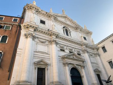 Venedik, İtalya - 1 Kasım 2024 Venedik, İtalya 'daki Chiesa di San Salvador Kilisesi