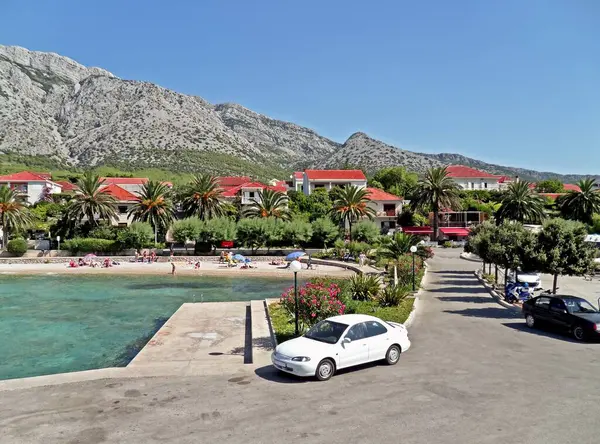 Avrupa 'da Hırvatistan' ın Orebiç kıyısındaki iskele