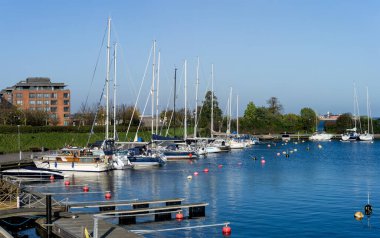 Danimarka, Kopenhag 'da Langelinie' nin sonunda küçük bir liman.