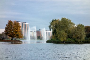 Malmö, İsveç ve AB 'de Pildammsparken' de üç çeşme