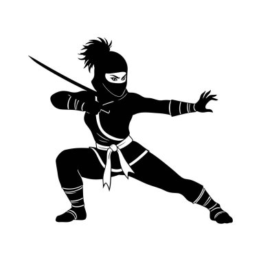 Samuray Kılıç Tasarımlı Siluet Ninja Muhafızları