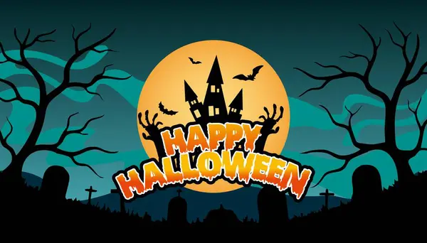 Balkabaklarıyla Cadılar Bayramı arka plan tasarımınız kutlu olsun.