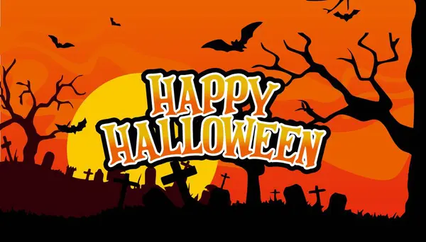 Kabaklarla cadılar bayramı arkaplanı, vektör illüstrasyonu