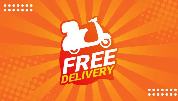 Ücretsiz teslimat. Ücretsiz teslimat. vektör illüstrasyonu.