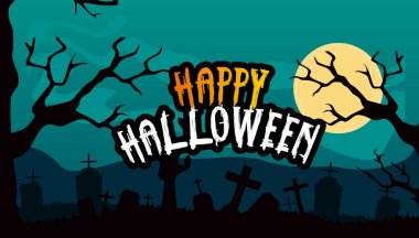 Halloween partij posterontwerp