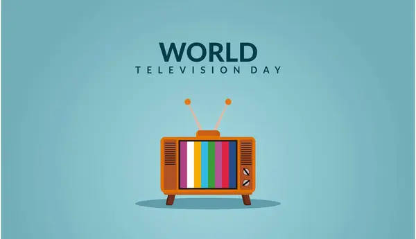 Dünya televizyon günü konseptinin vektör illüstrasyonu