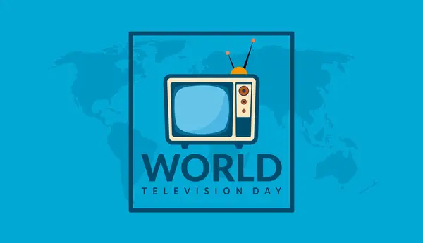 Dünya televizyon günü. Dünya televizyonu günü. vektör illüstrasyonu