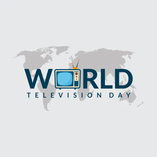 Dünya televizyonu günü. Dünya televizyon günü. vektör illüstrasyonu