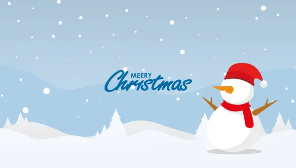 Mutlu noel kartları, penguenli kardan adam ve kar taneleri vektör çizimi tasarımı