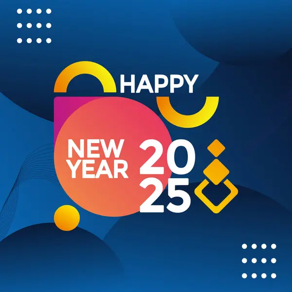 Mutlu yıllar 2025 sosyal medya post tasarımı