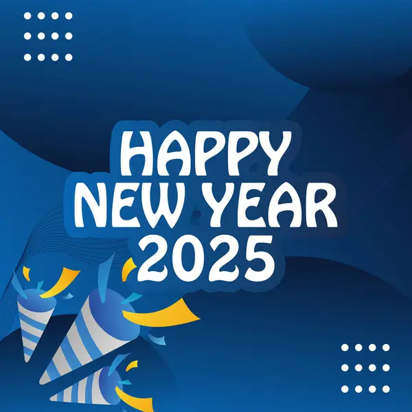 Mutlu yıllar 2025 sosyal medya post tasarımı