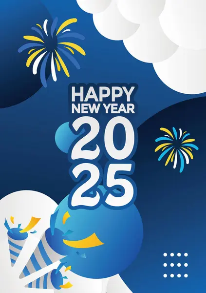 Mutlu yıllar 2025 Sosyal medya paylaşımı, poster, hikaye tasarımı.